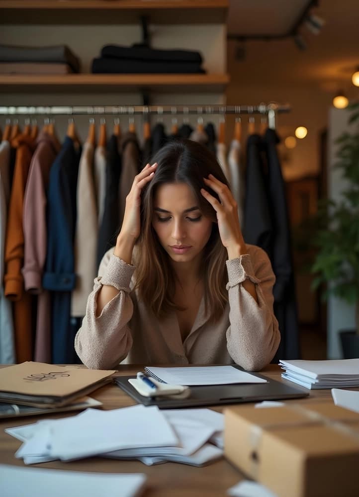 Person looking confused at a closet